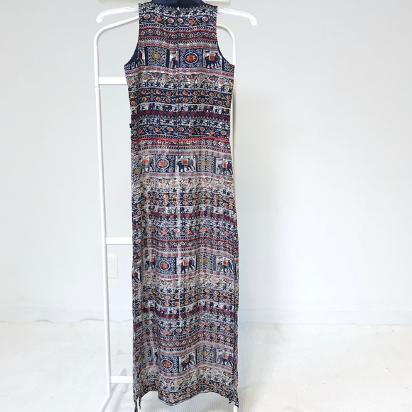 Vintage 90s Anthropologie XS Print Tunic Crop Top - Picture 3 of 10